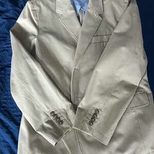 Men's L.L.Bean Tan Blazer 2 button side-vent 100% Cotton